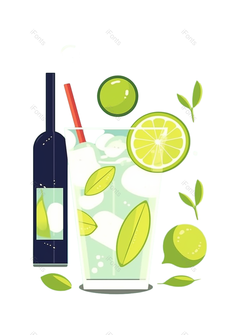 清新图片,现代元素,夏天PNG,插画免抠素材